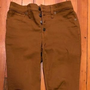 MADEWELL WOMENS SZ 27X34 BROWN HIGH RISE FIT SKIN